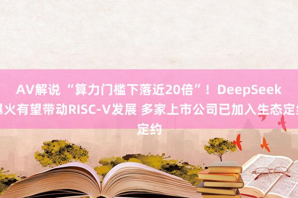 AV解说 “算力门槛下落近20倍”！DeepSeek爆火有望带动RISC-V发展 多家上市公司已加入生态定约